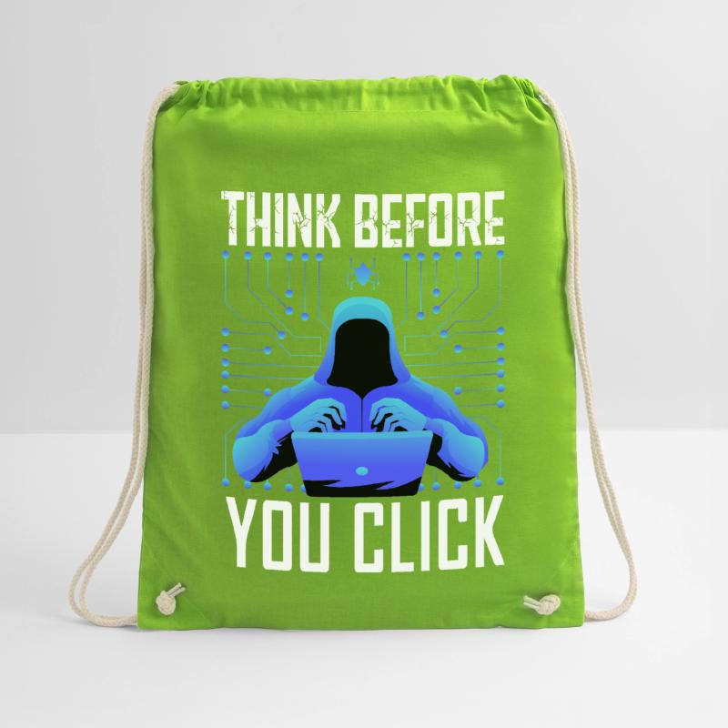 Hacker Hacking Programmer Linux Cybersecurity Data Drawstring Bag