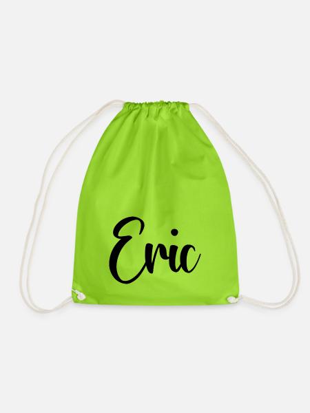 Name - Eric - Turnbeutel - Neongrün