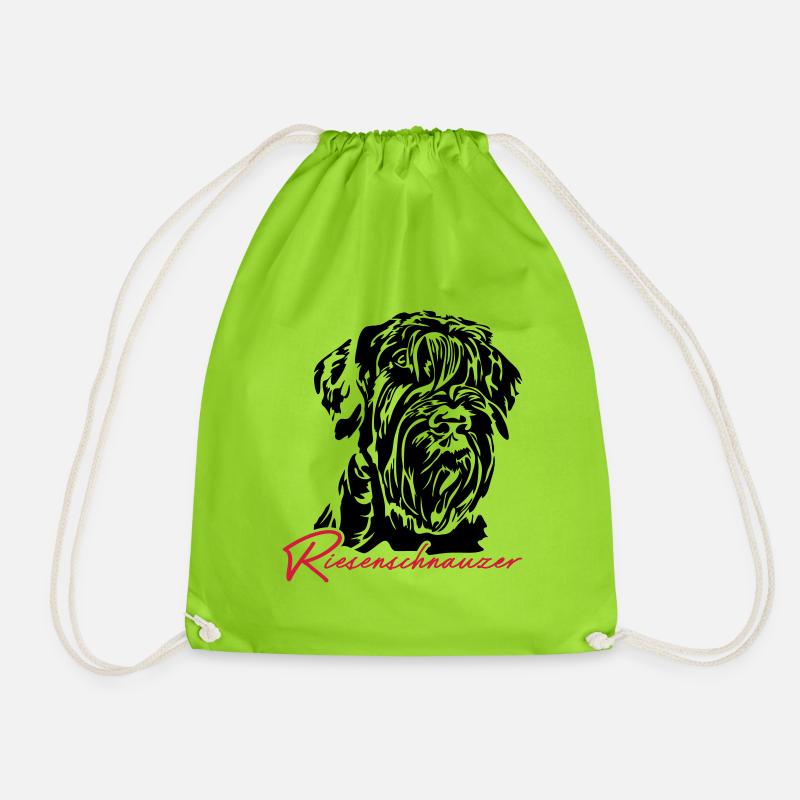 RIESENSCHNAUZER Hund Hunde Wilsigns - Turnbeutel - Neongrün