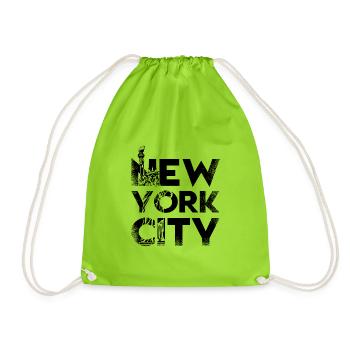 New York City - Turnbeutel - Neongrün - Vorne