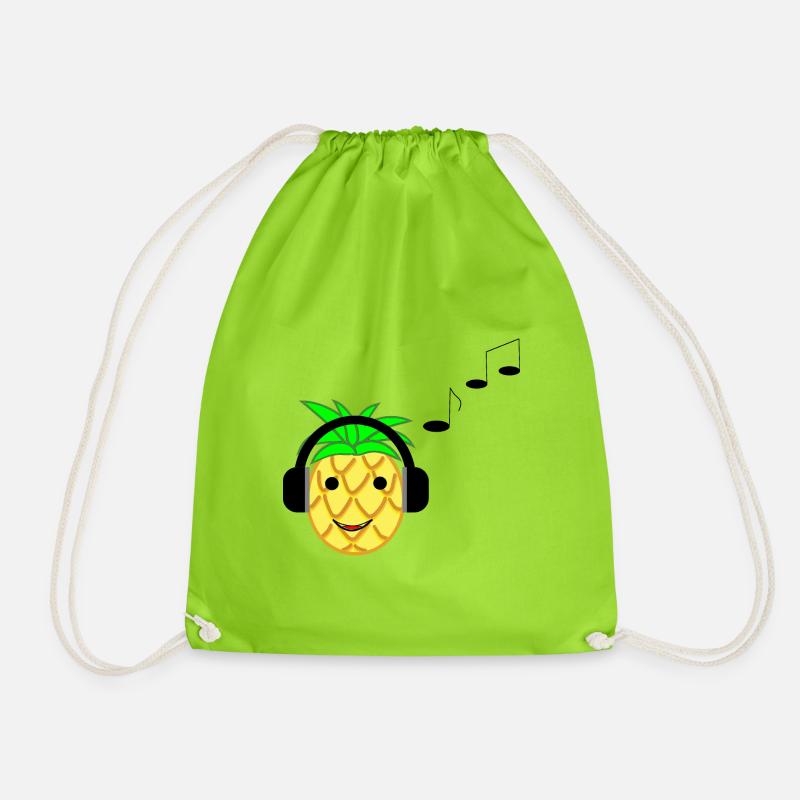 Pineapple - Drawstring Bag - neon green