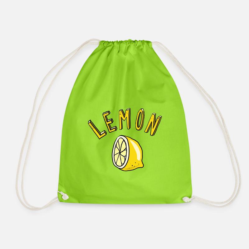 Lemon – denn sauer macht lustig! - Turnbeutel - Neongrün