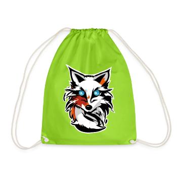 Blauäugiger Fuchs Icon - Turnbeutel - Neongrün - Vorne