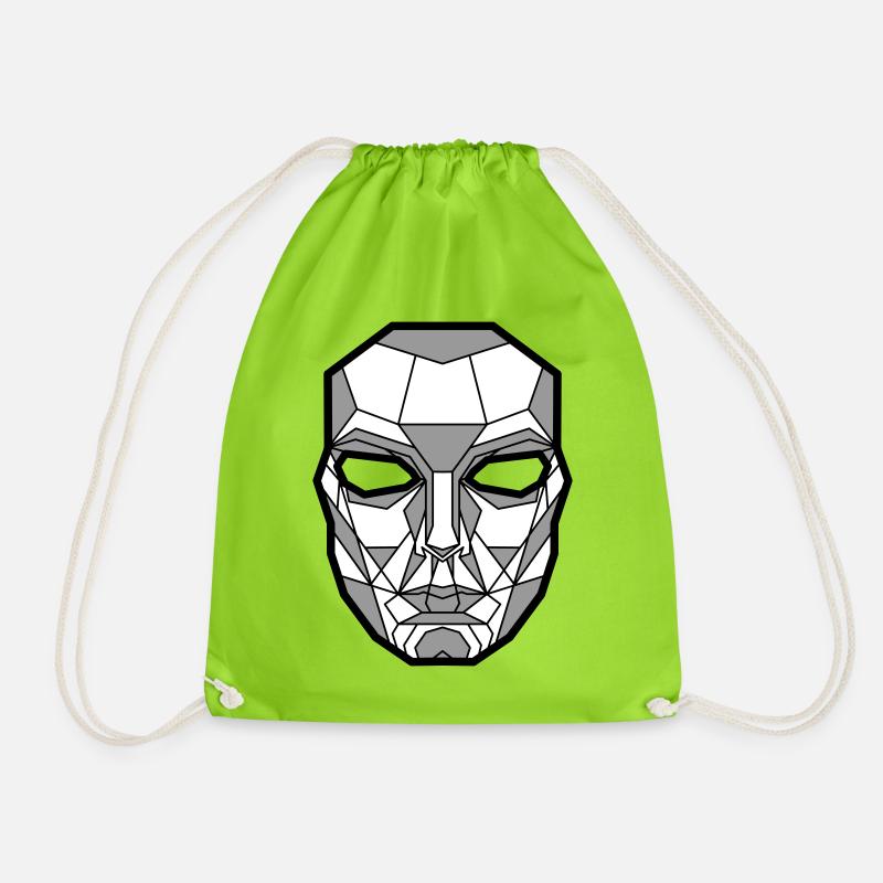 Kimura Mask Gray - Drawstring Bag - neon green
