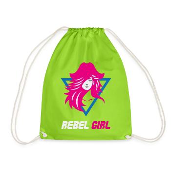 Rebel Girl Baddie Ästhetik - Turnbeutel - Neongrün - Vorne