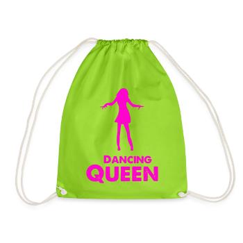 Tanzende Königin Silhouette - Turnbeutel - Neongrün - Vorne