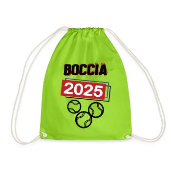 Boccia Spielerin Team Turnier Mannschaft 2025 - Turnbeutel - Neongrün - Vorne