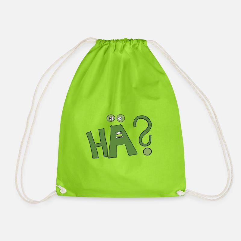 Hä? - Turnbeutel - Neongrün