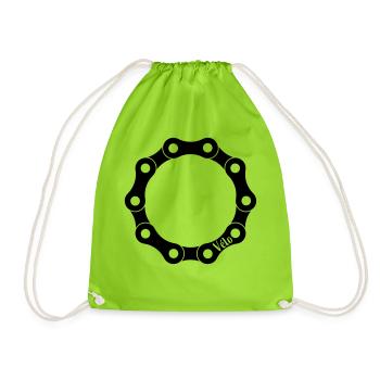 Chain velo - Drawstring Bag - neon green - Front