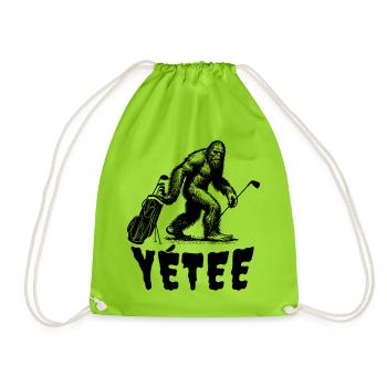 Yéti? NON, Yétee...La terreur sur le green ! - Sac de sport léger - vert néon - Devant
