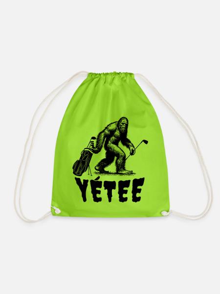 Yéti? NON, Yétee...La terreur sur le green ! - Sac de sport léger - vert néon