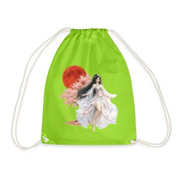 Enchanteresse Fleur au Clair de Lune - Sac de sport léger - vert néon - Devant