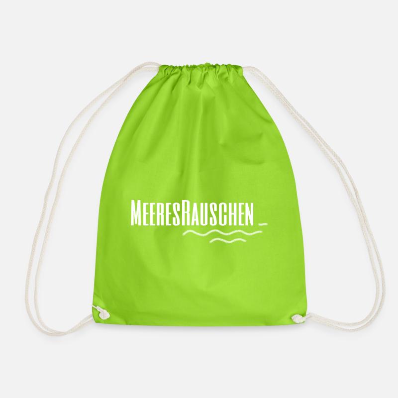 Meeresrauschen - white - Turnbeutel - Neongrün