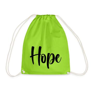 Name - Hope - Drawstring Bag - neon green - Front