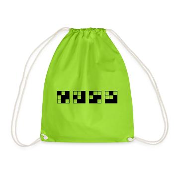 Nerdy Design "Keep Going - Or gliding" - Turnbeutel - Neongrün - Vorne
