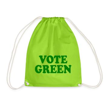 Vote green - Turnbeutel - Neongrün - Vorne