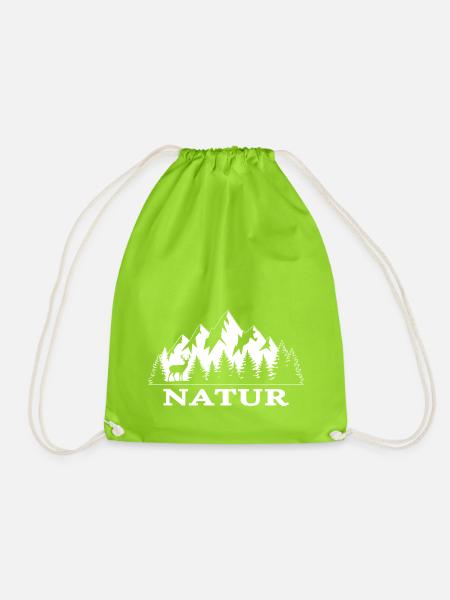 Natur - Turnbeutel - Neongrün