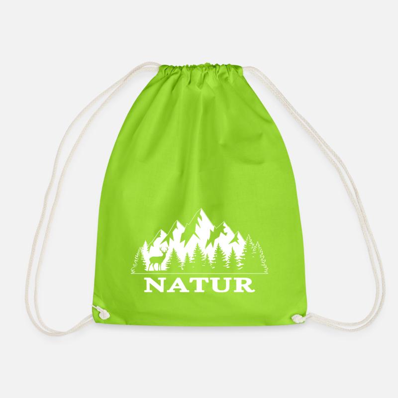 Natur - Turnbeutel - Neongrün