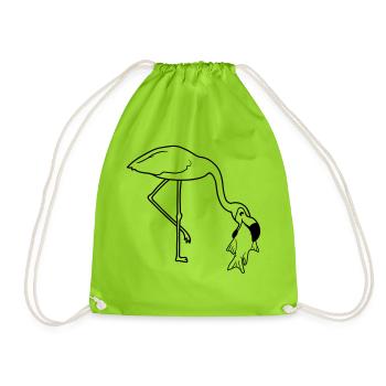 poisson froid faim manger délicieuse bouche sur la nourriture tr - Sac de sport léger - vert néon - Devant