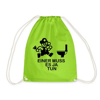 Mario - Turnbeutel - Neongrün - Vorne