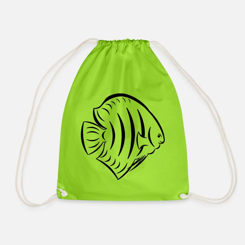 discus - Drawstring Bag - neon green