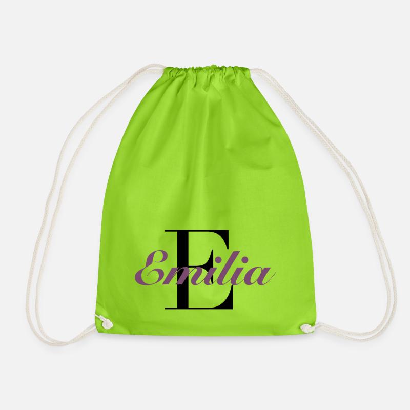 Name - Emilia - Turnbeutel - Neongrün