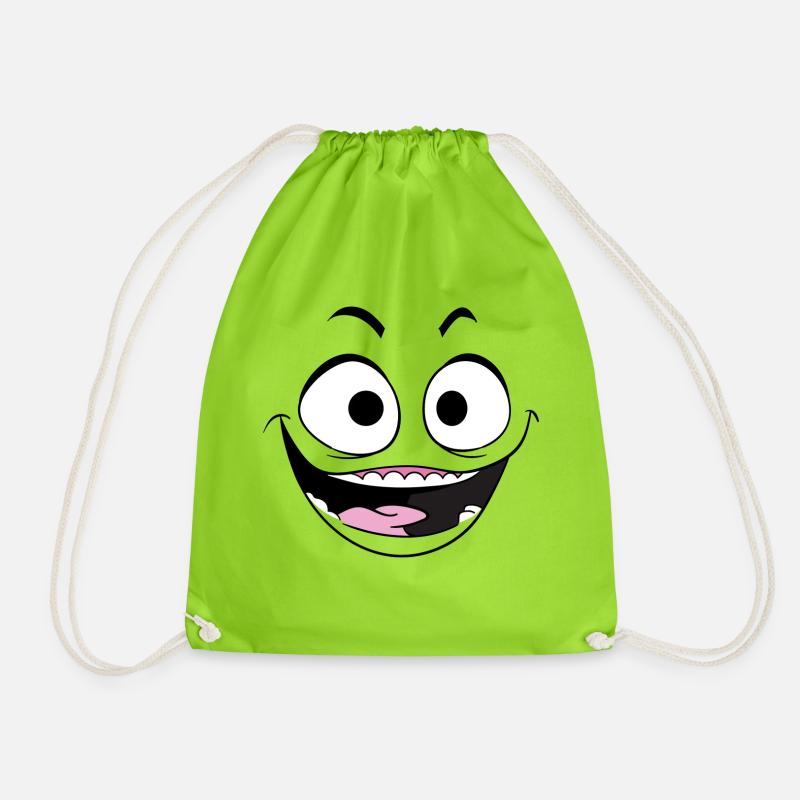 Smiley - Turnbeutel - Neongrün