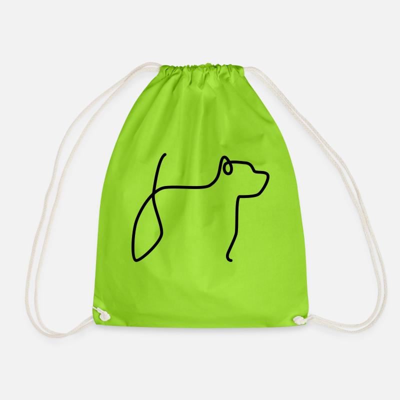 West Higland Terrier - Drawstring Bag - neon green