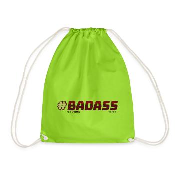 Badass web developer - #BADA55 (Light) - Drawstring Bag - neon green - Front