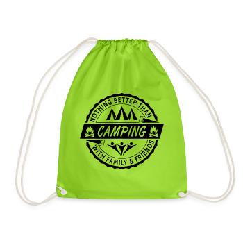 Rien de mieux que le camping - Sac de sport léger - vert néon - Devant