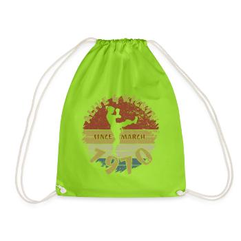 55. Geburtstag Alive and kickin since 03/1970 - Drawstring Bag - neon green - Front