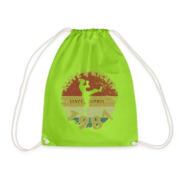 44. Anniversaire Vivant et kickin depuis 04/1981 - Sac de sport léger - vert néon - Devant