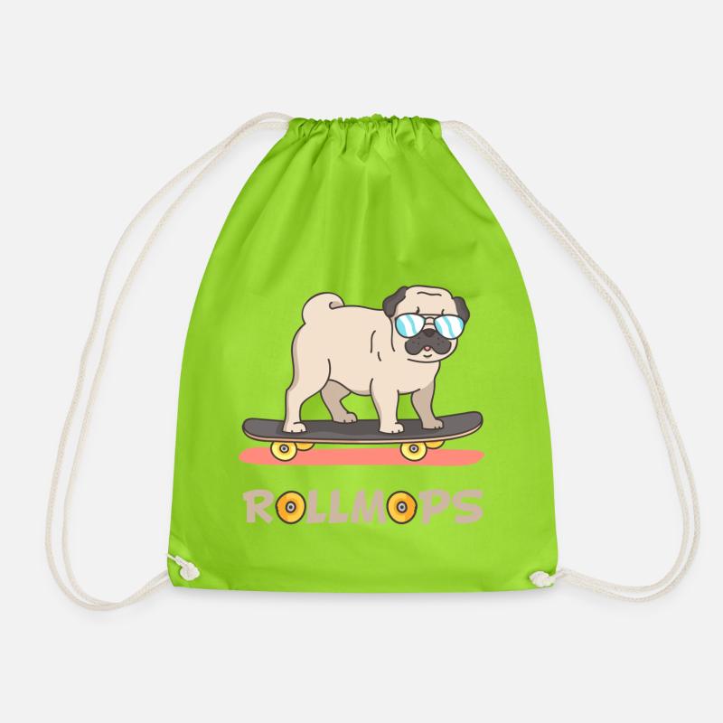 RollMops (Sunglasses-Edition) - Turnbeutel - Neongrün