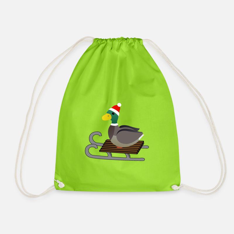 Ente - Turnbeutel - Neongrün