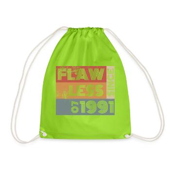 33. Anniversaire sans faille depuis 07/1991 - Sac de sport léger - vert néon - Devant