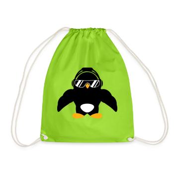 Penguin Bodybuilder Lunettes de soleil Casque Muscles - Sac de sport léger - vert néon - Devant