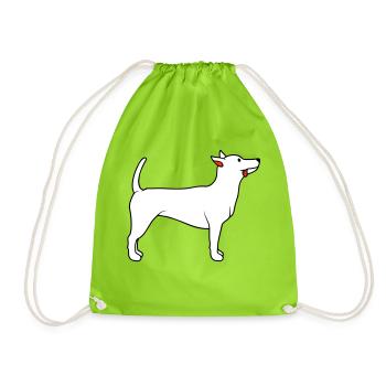 Cher chien tire la langue joyeusement - Sac de sport léger - vert néon - Devant