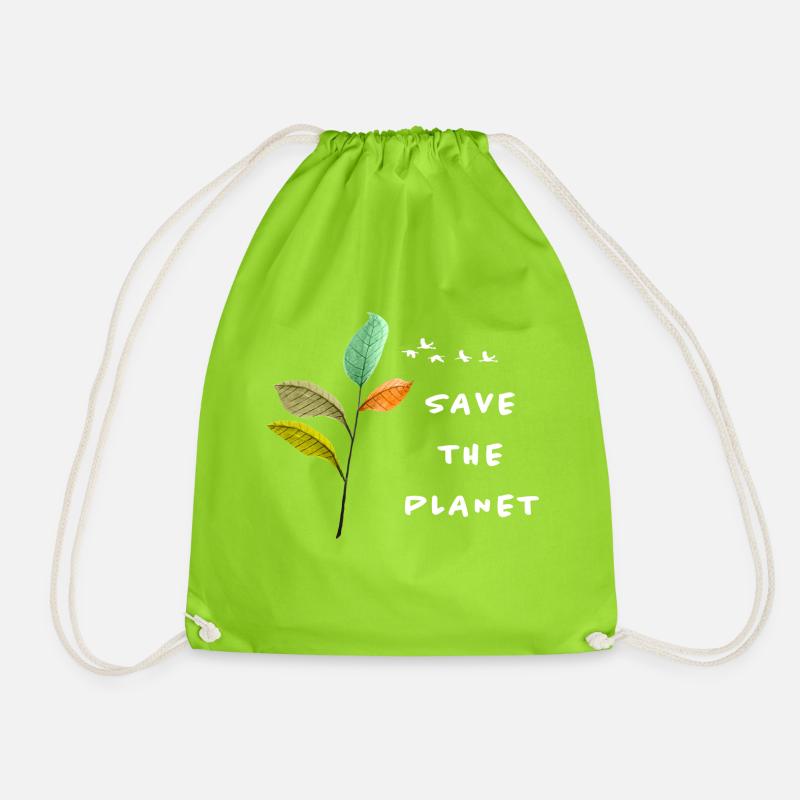 Save The Planet - There is no planet B - Turnbeutel - Neongrün
