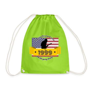 25. Anniversaire Rocking this planet since 07/1999 - Sac de sport léger - vert néon - Devant