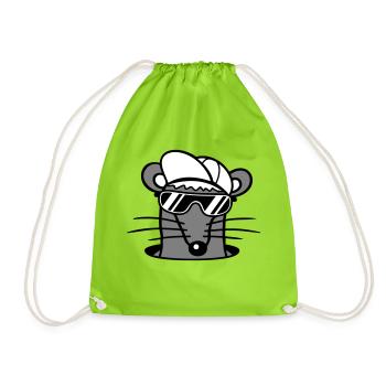 Souris Lunettes de soleil Cool Cappy Trou de sol Trou de souris - Sac de sport léger - vert néon - Devant
