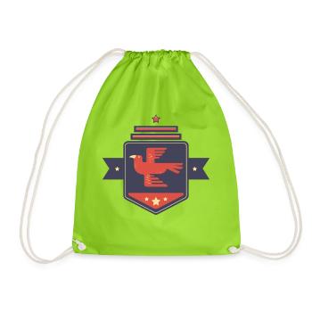 Leibl Designs - Wappen Adler - Turnbeutel - Neongrün - Vorne