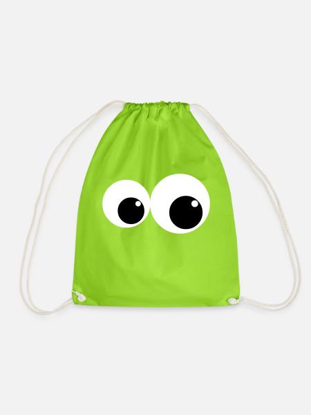 eyes2 - Drawstring Bag - neon green