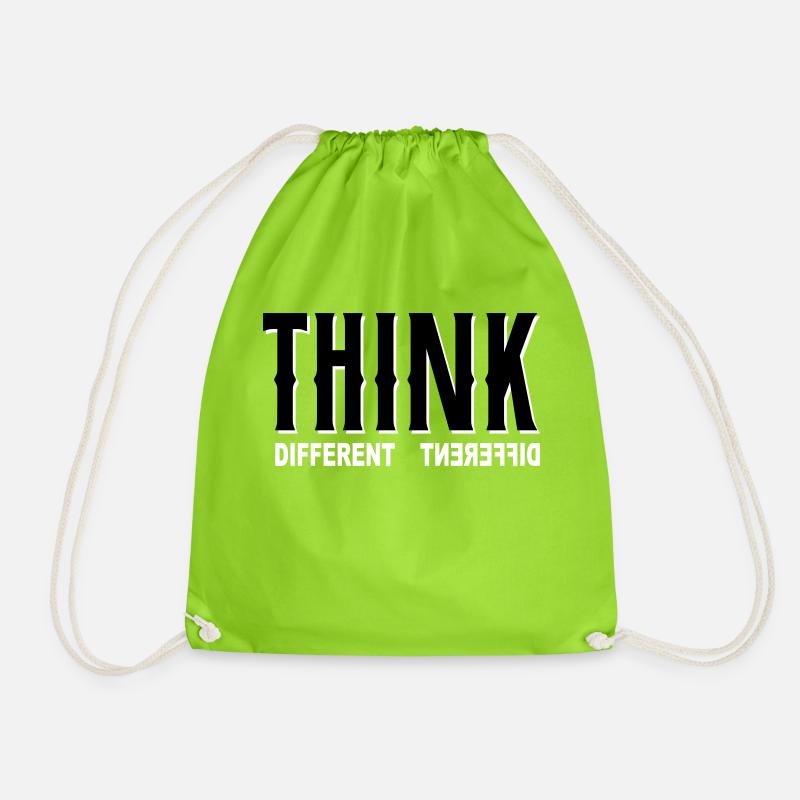Think different - Drawstring Bag - neon green