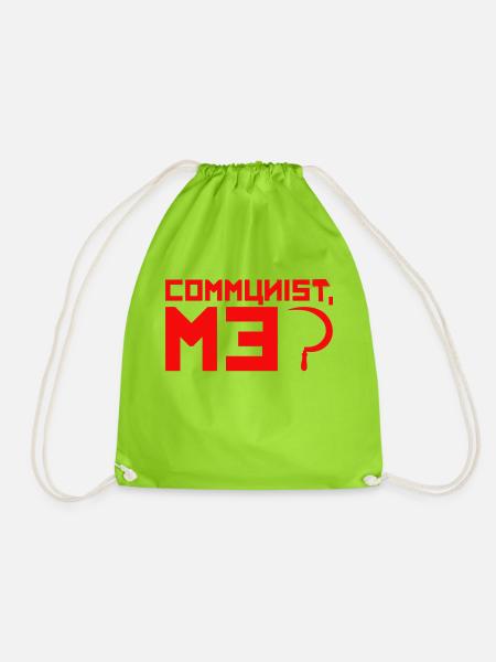 Kommunistisch - Turnbeutel - Neongrün