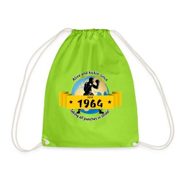 60. Geburtstag Vivant depuis 07/1964 - Sac de sport léger - vert néon - Devant