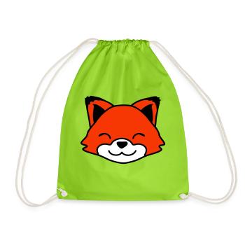 Renard Renard roux Animal sauvage Intelligent Habitants de la forêt - Sac de sport léger - vert néon - Devant