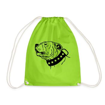 americanstaffy2a - Sac de sport léger - vert néon - Devant