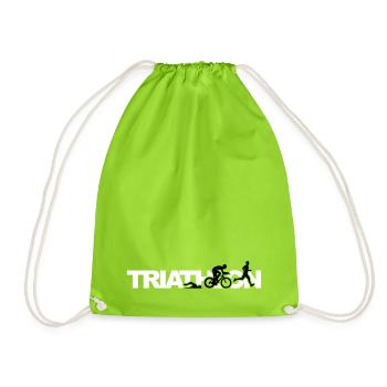 TRIATHLON homme 2 couleurs - Sac de sport léger - vert néon - Devant