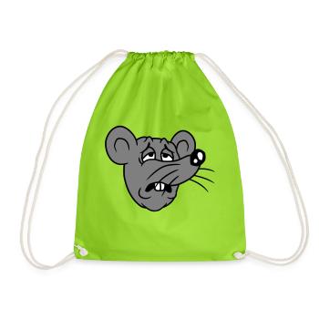 Souris épuisée triste désespérément fatiguée souffrance douce - Sac de sport léger - vert néon - Devant