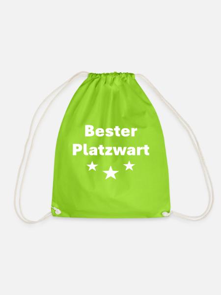 Bester Platzwart - Turnbeutel - Neongrün